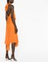 Alberta Ferretti Gedrapeerde halterjurk Oranje - Thumbnail 4