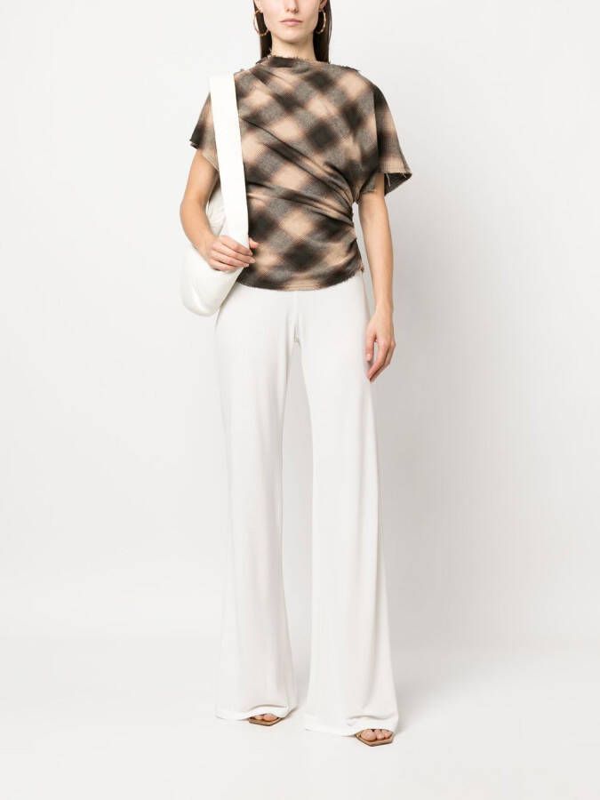 Alberta Ferretti High waist broek Wit