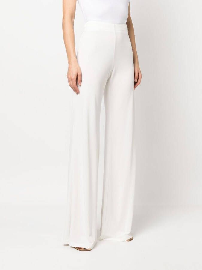 Alberta Ferretti High waist broek Wit