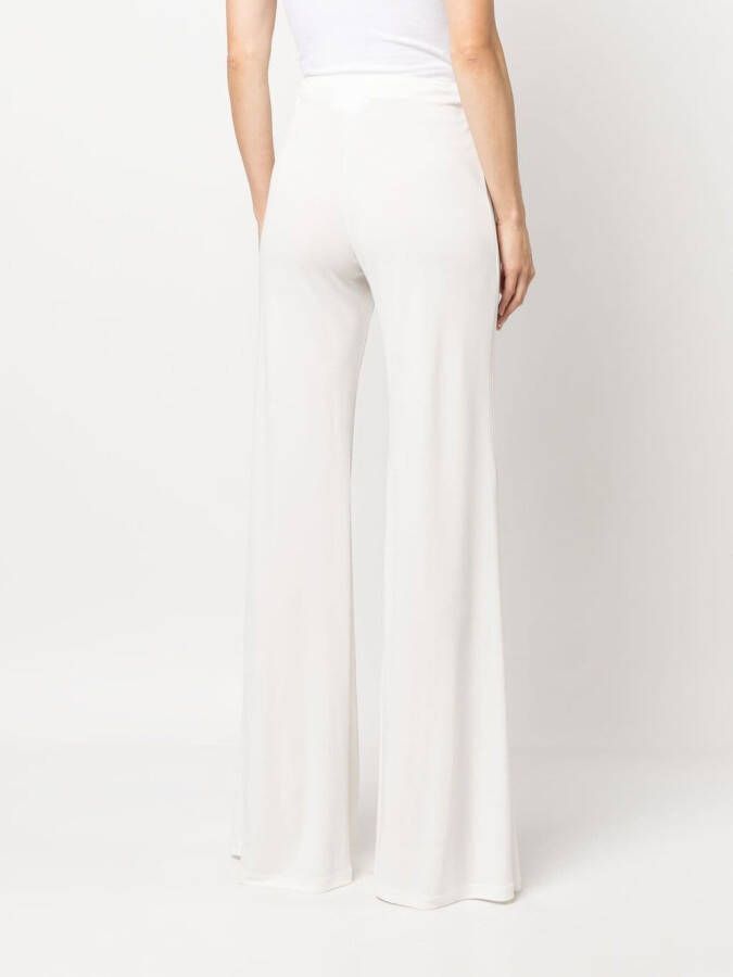Alberta Ferretti High waist broek Wit