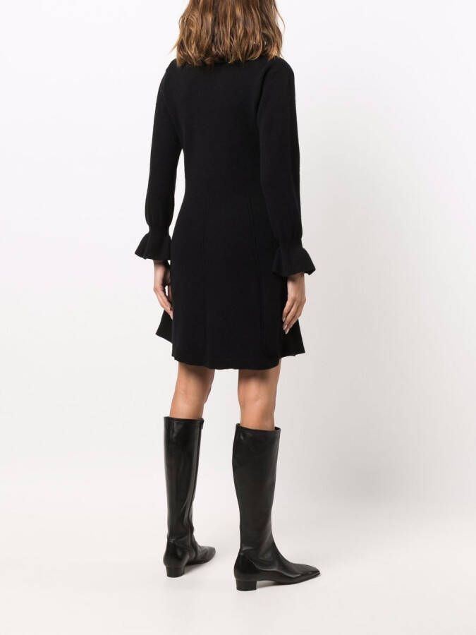 Alberta Ferretti Intarsia jurk Zwart