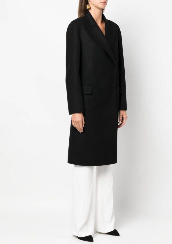 Alberta Ferretti Jas met enkele rij knopen Zwart