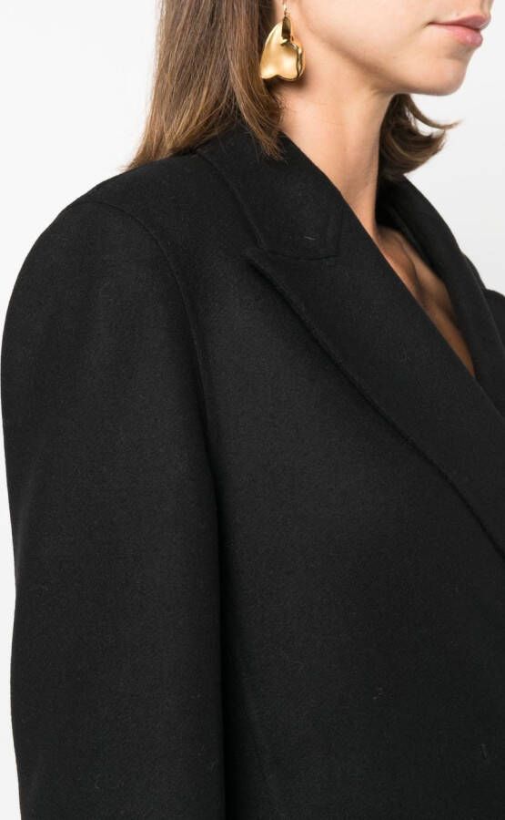 Alberta Ferretti Jas met enkele rij knopen Zwart