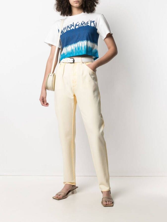 Alberta Ferretti Jeans met toelopende pijpen Geel