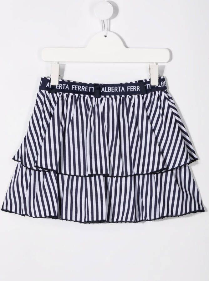 Alberta Ferretti Kids Gelaagde rok Blauw