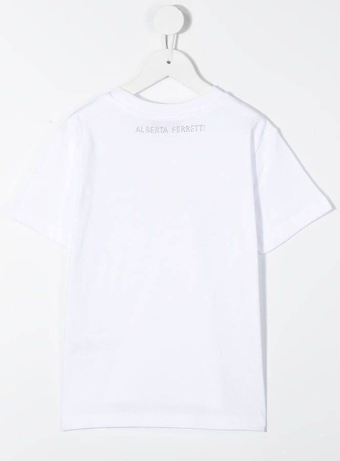 Alberta Ferretti Kids T-shirt met logo Wit