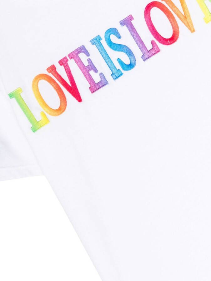 Alberta Ferretti Kids T-shirt met logoprint Wit