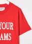 Alberta Ferretti Kids T-shirt met tekst Rood - Thumbnail 3