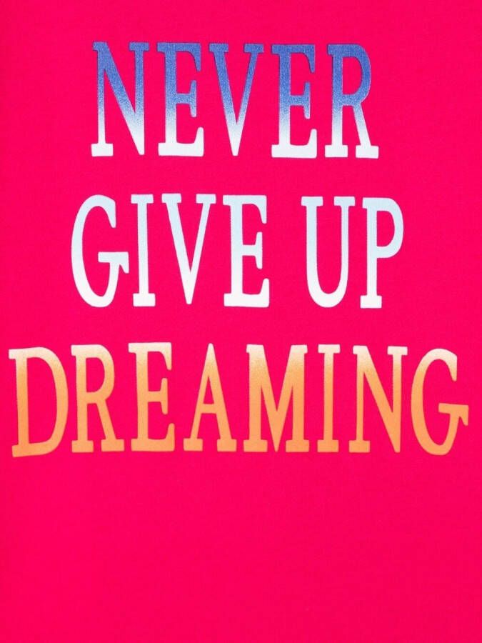 Alberta Ferretti Kids T-shirt met tekst Roze