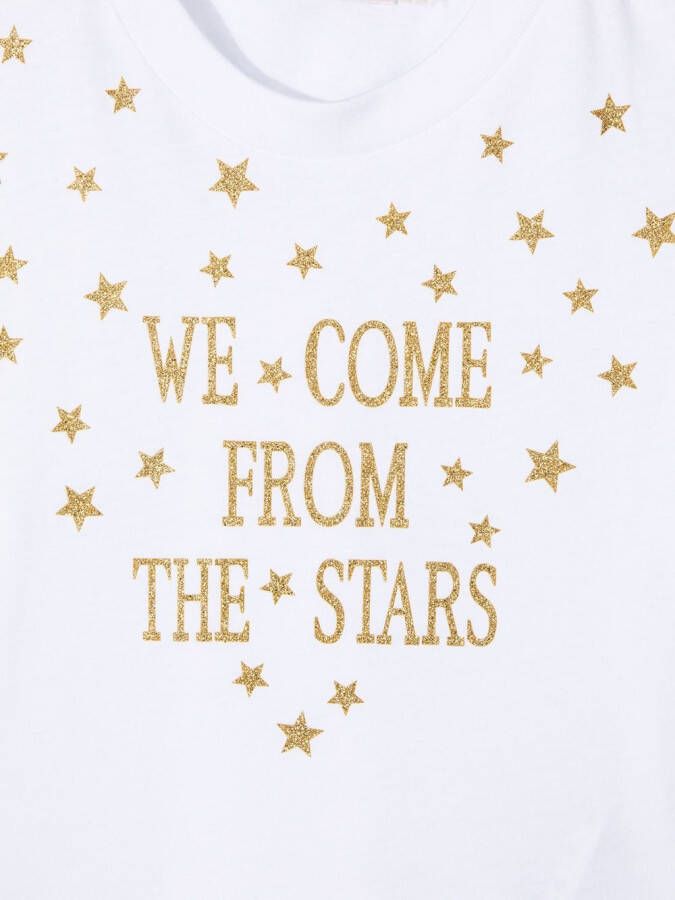 Alberta Ferretti Kids T-shirt met tekst Wit