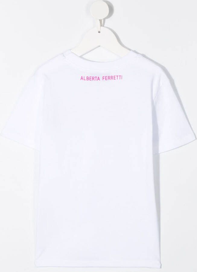 Alberta Ferretti Kids T-shirt met tekst Wit