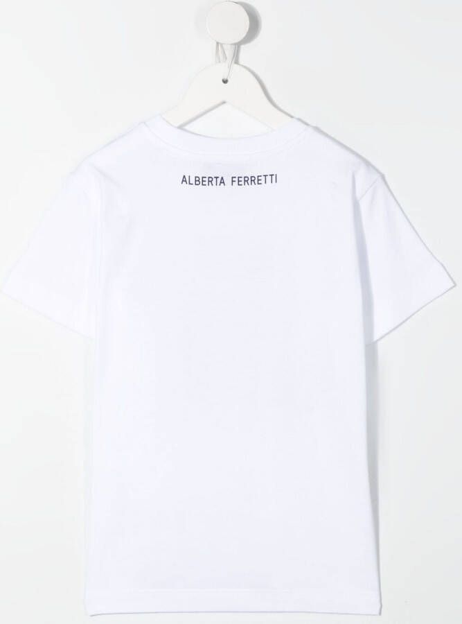 Alberta Ferretti Kids T-shirt met tekst Wit