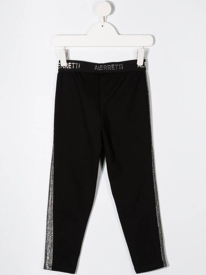 Alberta Ferretti Kids Trainingsbroek met zijstreep Zwart