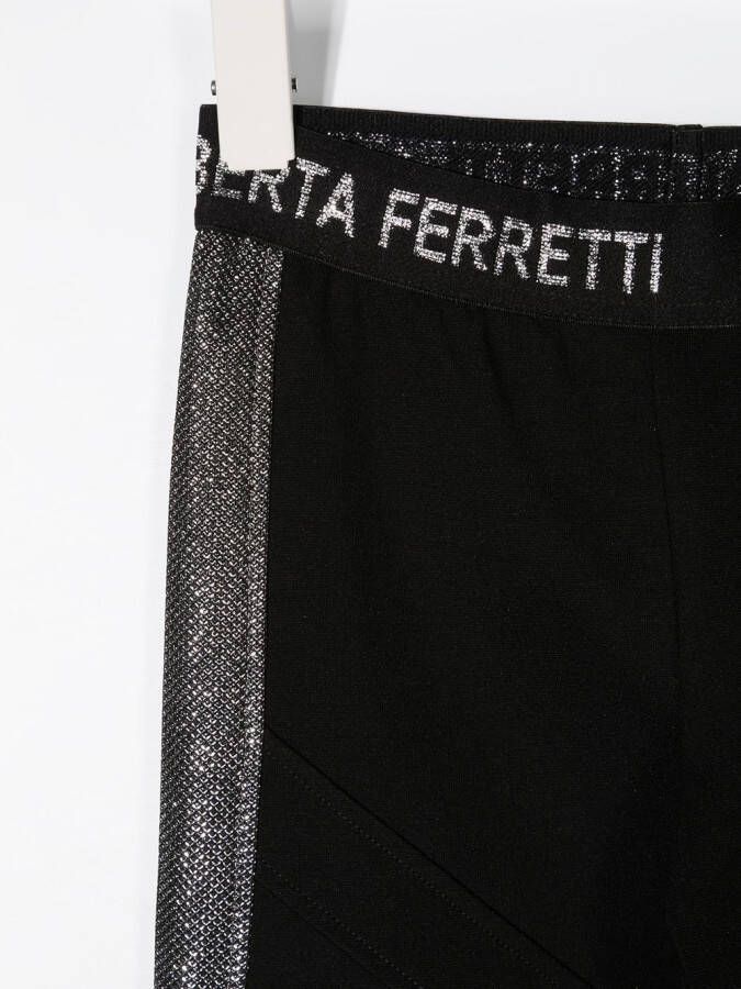 Alberta Ferretti Kids Trainingsbroek met zijstreep Zwart