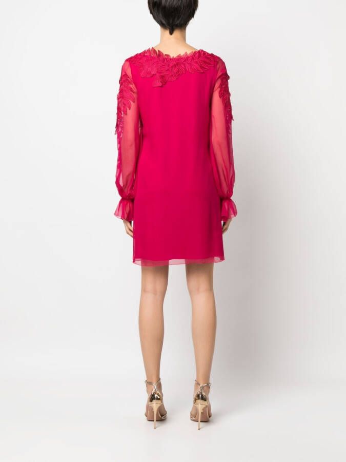 Alberta Ferretti Zijden mini-jurk Roze