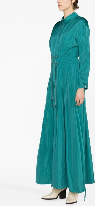 Alberta Ferretti Maxi-jurk met trekkoord Groen