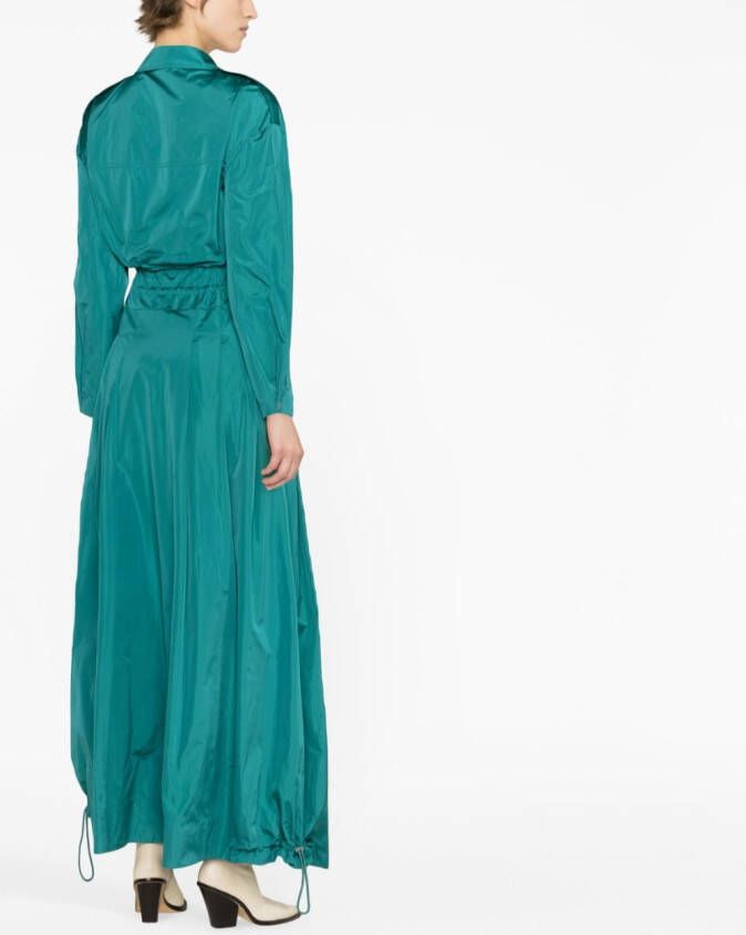Alberta Ferretti Maxi-jurk met trekkoord Groen