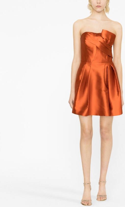 Alberta Ferretti Mini-jurk met satijnen afwerking Oranje