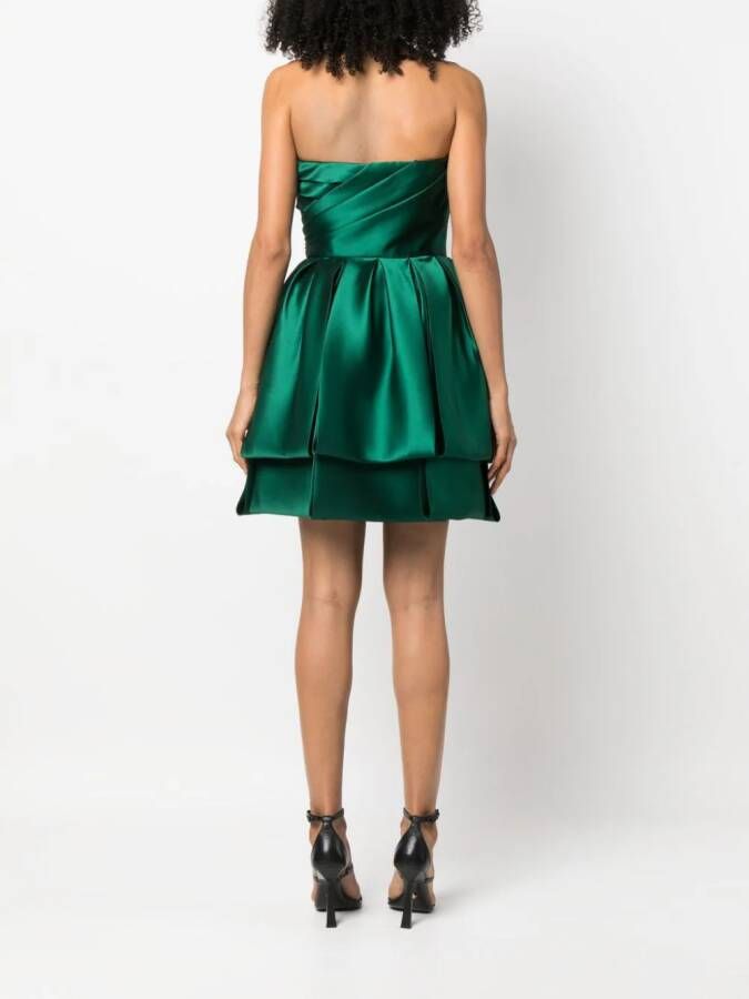 Alberta Ferretti Off-shoulder mini-jurk Groen
