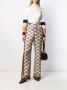 Alberta Ferretti Palazzo broek met logoprint Beige - Thumbnail 2