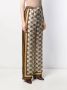Alberta Ferretti Palazzo broek met logoprint Beige - Thumbnail 3