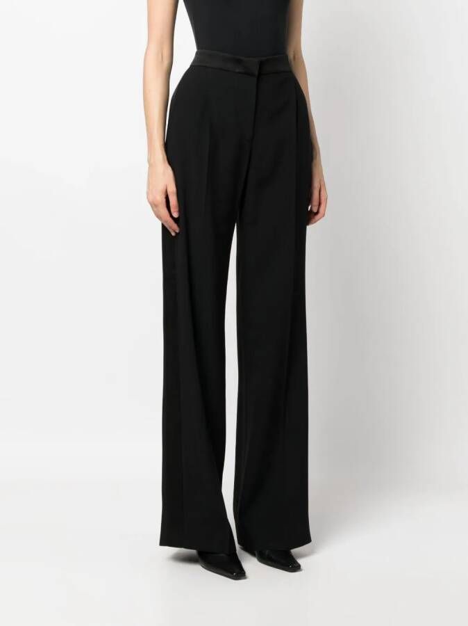 Alberta Ferretti Pantalon met wijde pijpen Zwart