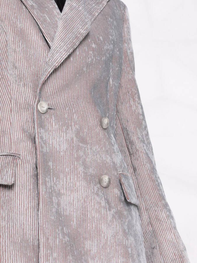 Alberta Ferretti Ribfluwelen blazer Grijs