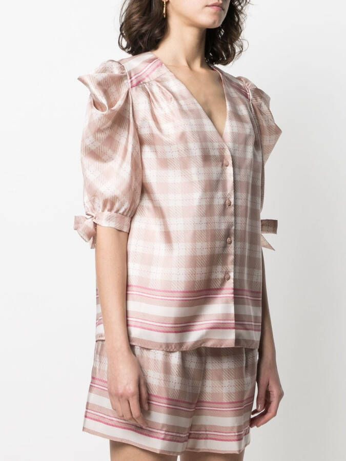 Alberta Ferretti Satijnen blouse Roze