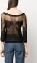 Alberta Ferretti Semi-doorzichtige top Zwart - Thumbnail 4