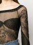 Alberta Ferretti Semi-doorzichtige top Zwart - Thumbnail 5