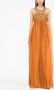 Alberta Ferretti Maxi jurk met geweven vlak Oranje - Thumbnail 2