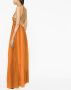 Alberta Ferretti Maxi jurk met geweven vlak Oranje - Thumbnail 4