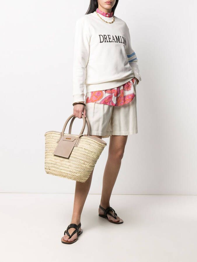 Alberta Ferretti Sweater met print Beige