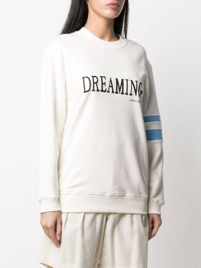 Alberta Ferretti Sweater met print Beige