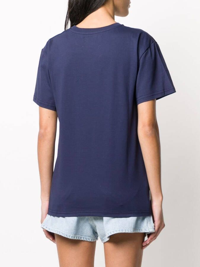 Alberta Ferretti T-shirt met pailletten Blauw
