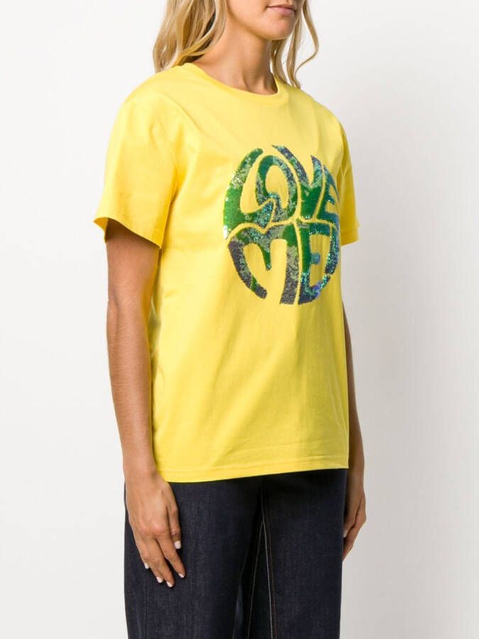 Alberta Ferretti T-shirt met print Geel
