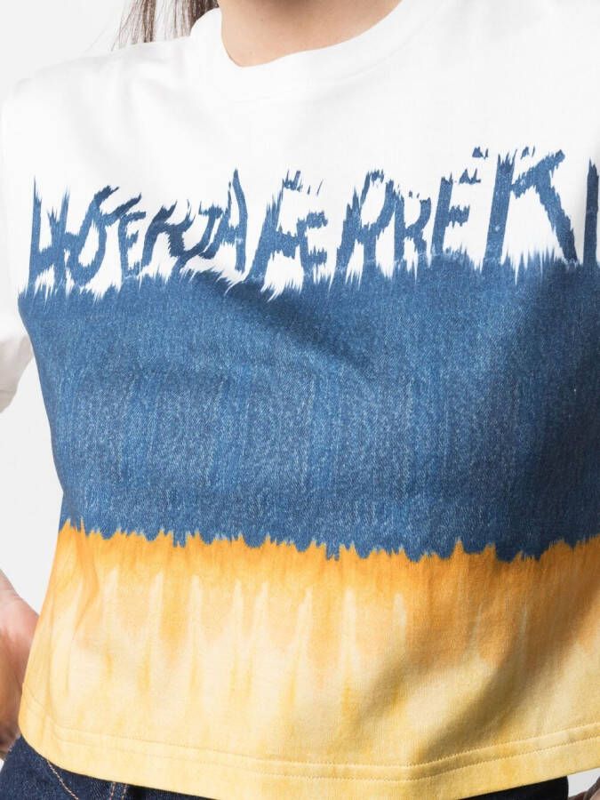 Alberta Ferretti T-shirt met tie-dye print Blauw