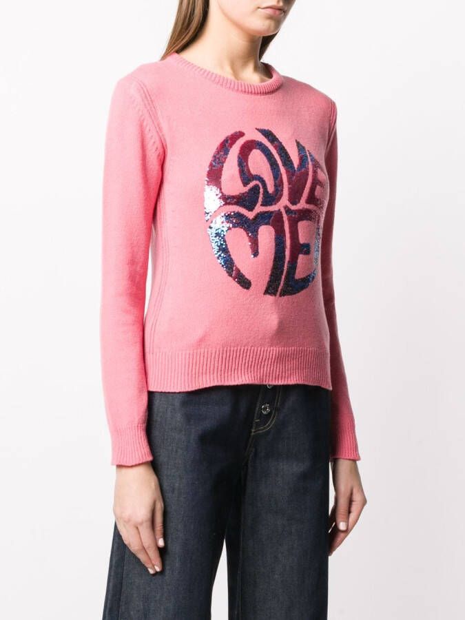 Alberta Ferretti Trui met print Roze