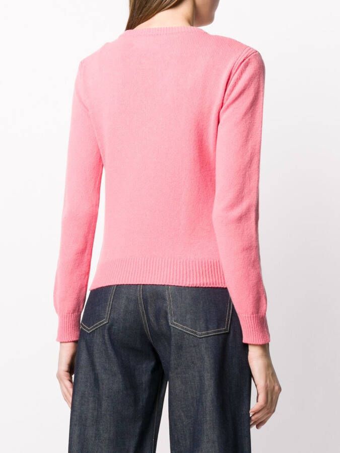 Alberta Ferretti Trui met print Roze