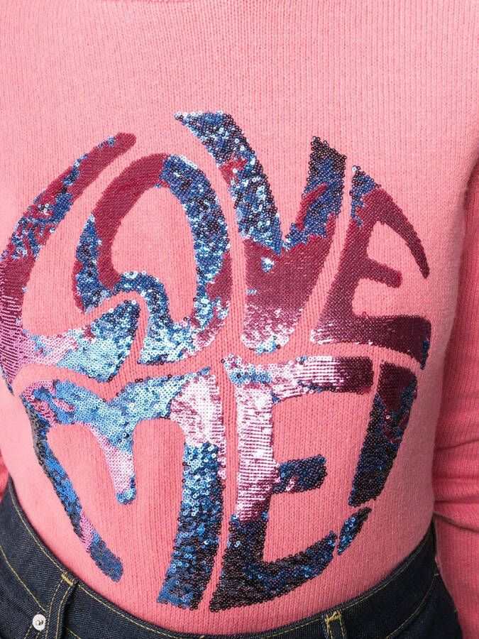 Alberta Ferretti Trui met print Roze