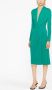 Alberta Ferretti Midi-jurk met gedraaide voorkant Groen - Thumbnail 3