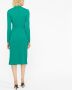 Alberta Ferretti Midi-jurk met gedraaide voorkant Groen - Thumbnail 4