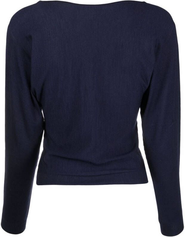 Alberta Ferretti Sweater met V-hals Blauw