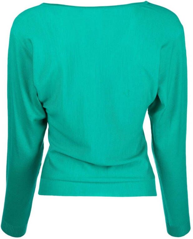 Alberta Ferretti Sweater met V-hals Groen