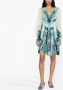 Alberta Ferretti Mini-jurk met bloemenprint Blauw - Thumbnail 2