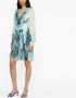 Alberta Ferretti Mini-jurk met bloemenprint Blauw - Thumbnail 3