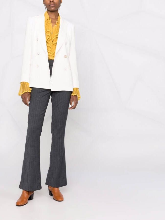Alberto Biani Blazer met dubbele rij knopen Wit