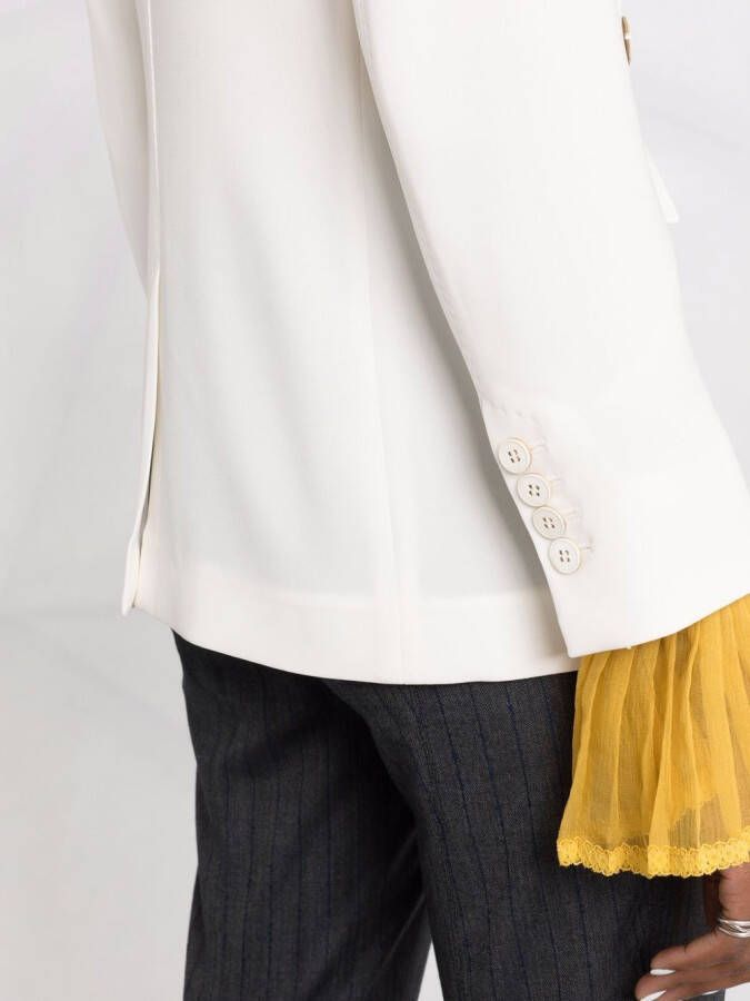 Alberto Biani Blazer met dubbele rij knopen Wit