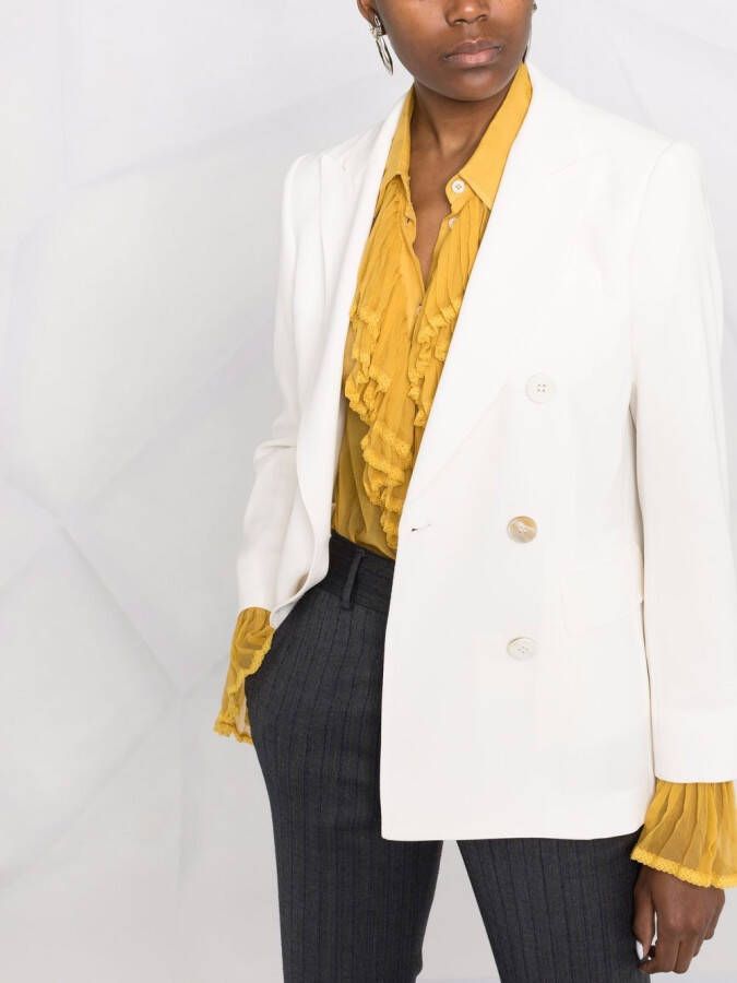 Alberto Biani Blazer met dubbele rij knopen Wit