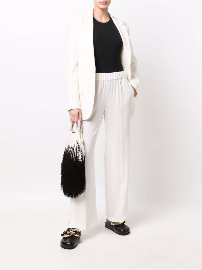 Alberto Biani High waist broek Wit